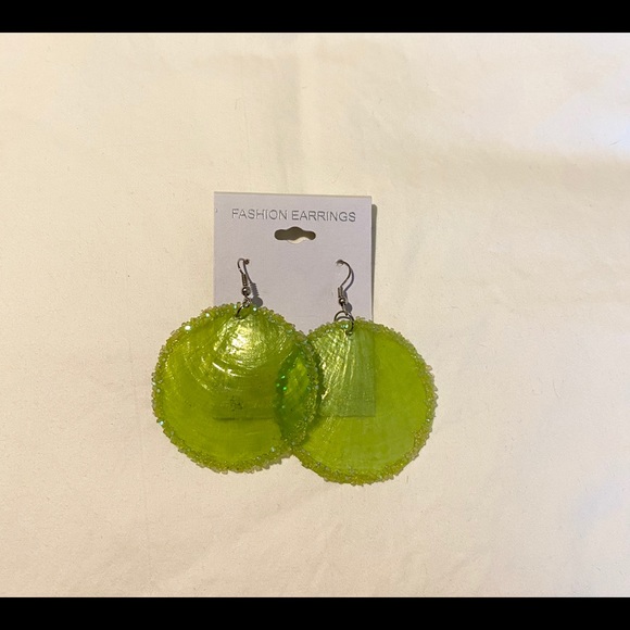 2 for $20 NEW Lime Handmade Statement Earrings - Picture 2 of 3